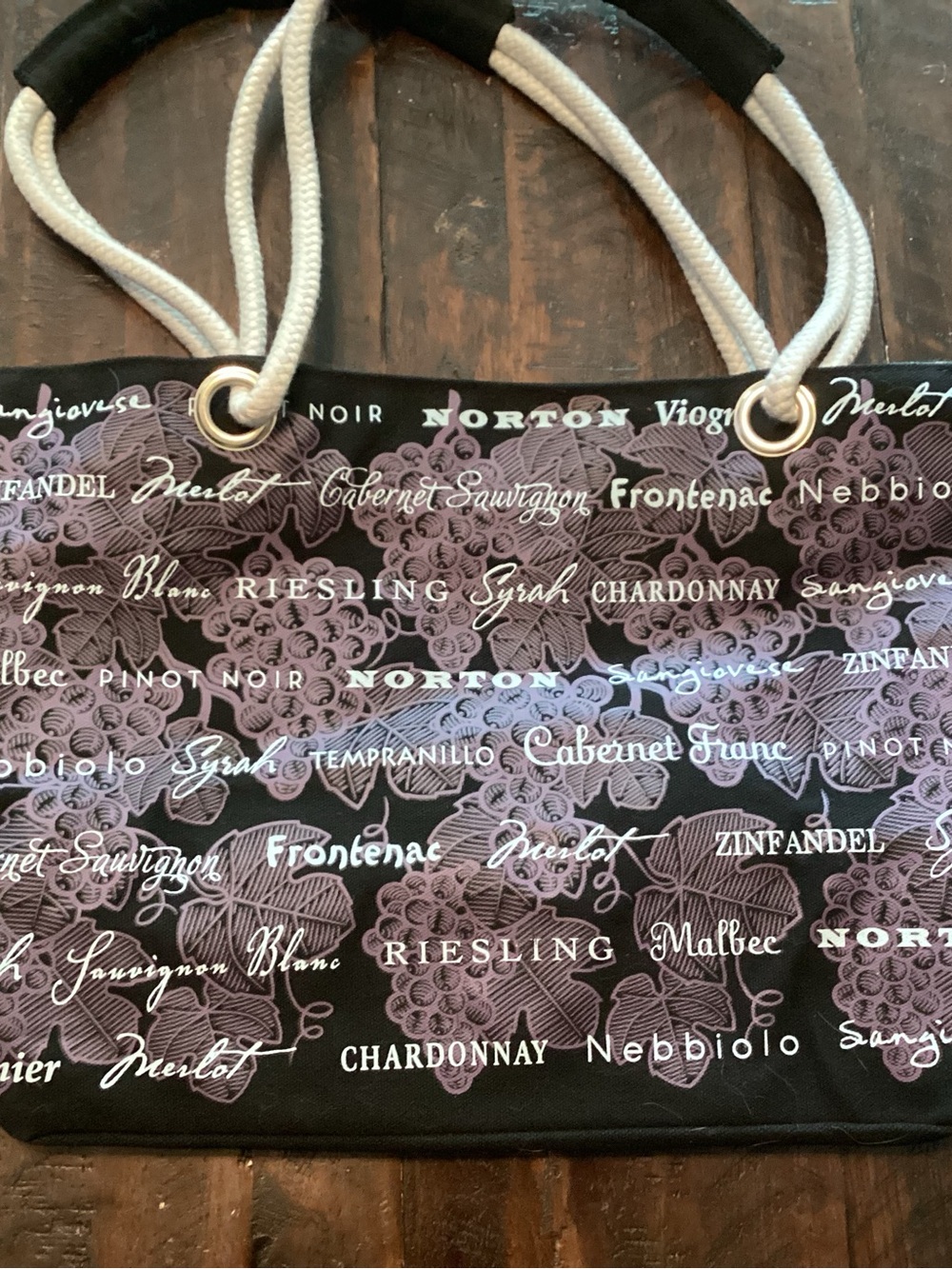 Wine themed tote